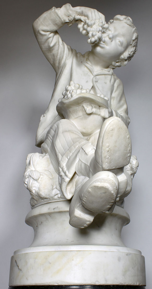 A Very Fine Italian 19th Century Carved Carrara Marble Sculpture Group ...